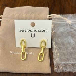 Gold chain earrings Uncommon James
